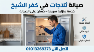 فني يقوم بإصلاح ثلاجة داخل المنزل ضمن خدمة صيانة ثلاجات في كفر الشيخ من المركز المعتمد