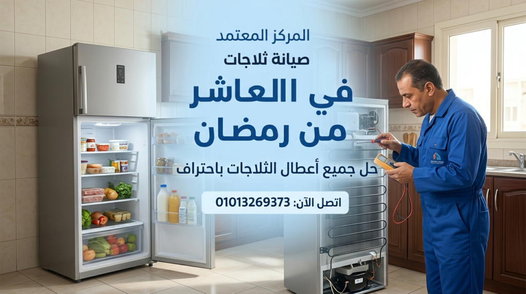 صيانة ثلاجات في العاشر من رمضان داخل المنزل بواسطة فني متخصص