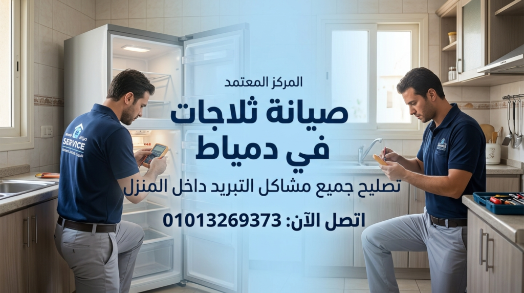 صيانة ثلاجات في دمياط داخل المنزل بواسطة فني متخصص