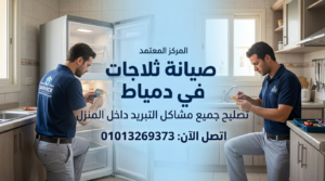 صيانة ثلاجات في دمياط داخل المنزل بواسطة فني متخصص