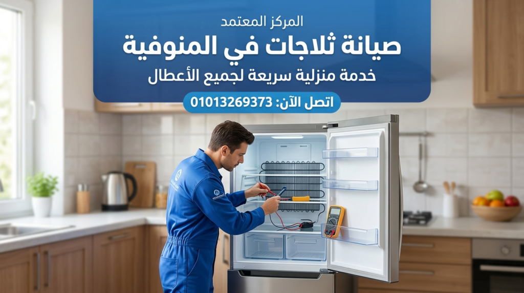 صيانة ثلاجات في المنوفية داخل المنزل بواسطة فني متخصص