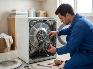 إصلاح موتور عصر الغسالة داخل المنزل بواسطة فني صيانة